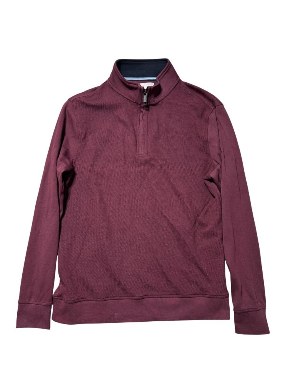 Ted Baker Men's Sz Medium Maroon Half-Zip Pullover Sweatshirt Cotton Blend